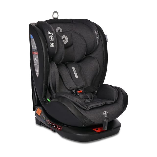 Scaun auto, Lorelli Ares, Isofix, i-Size, rotativ 360 grade, 40-150 cm, 0 luni-12 ani, Black