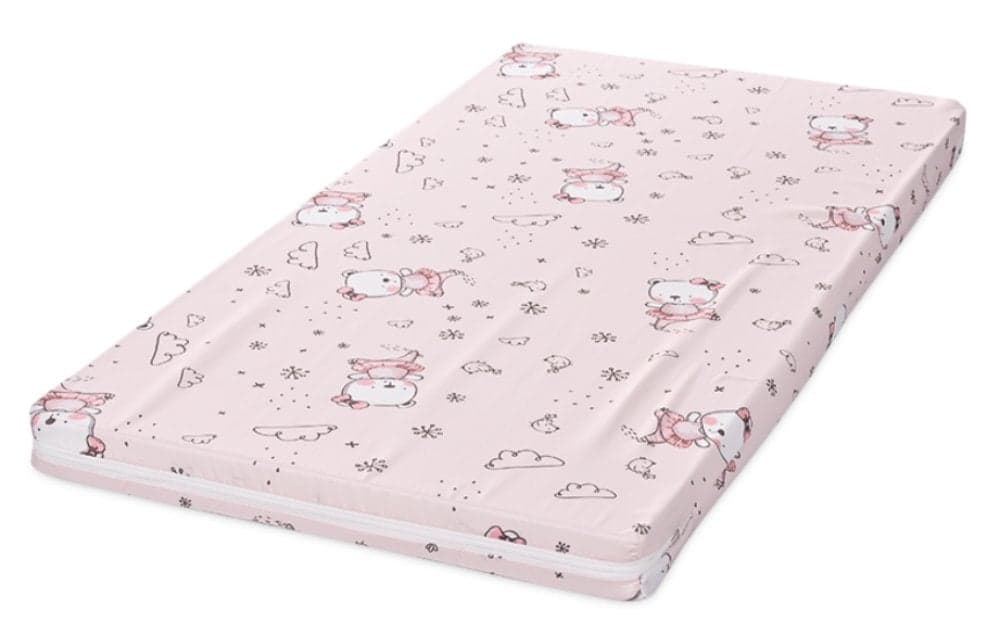 Saltea pat, Lorelli Classic, spuma elastica, 60 x 120 x 6 cm, Pink Ballerina Bear