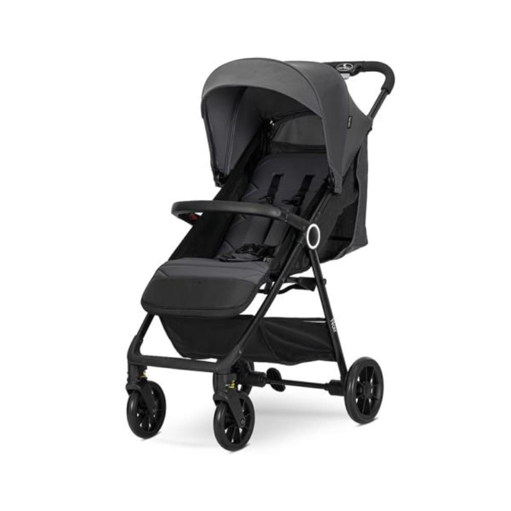 Carucior pentru nou-nascut, Lorelli Noir, sistem de pliere cu o singura mana, pana la 22 kg, Grey