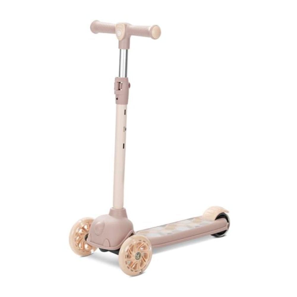 Trotineta, Lorelli Jetster, pana la 20 kg, maner reglabil 3 eozitii, roti cu leduri colorate, frana de picior, Beige