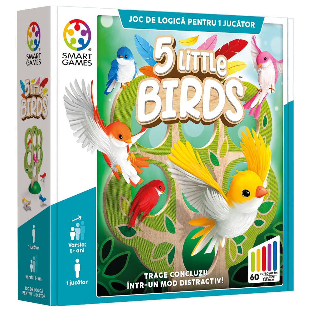 Joc de logica cu 60 de provocari, Smart Games, 5 Little Birds