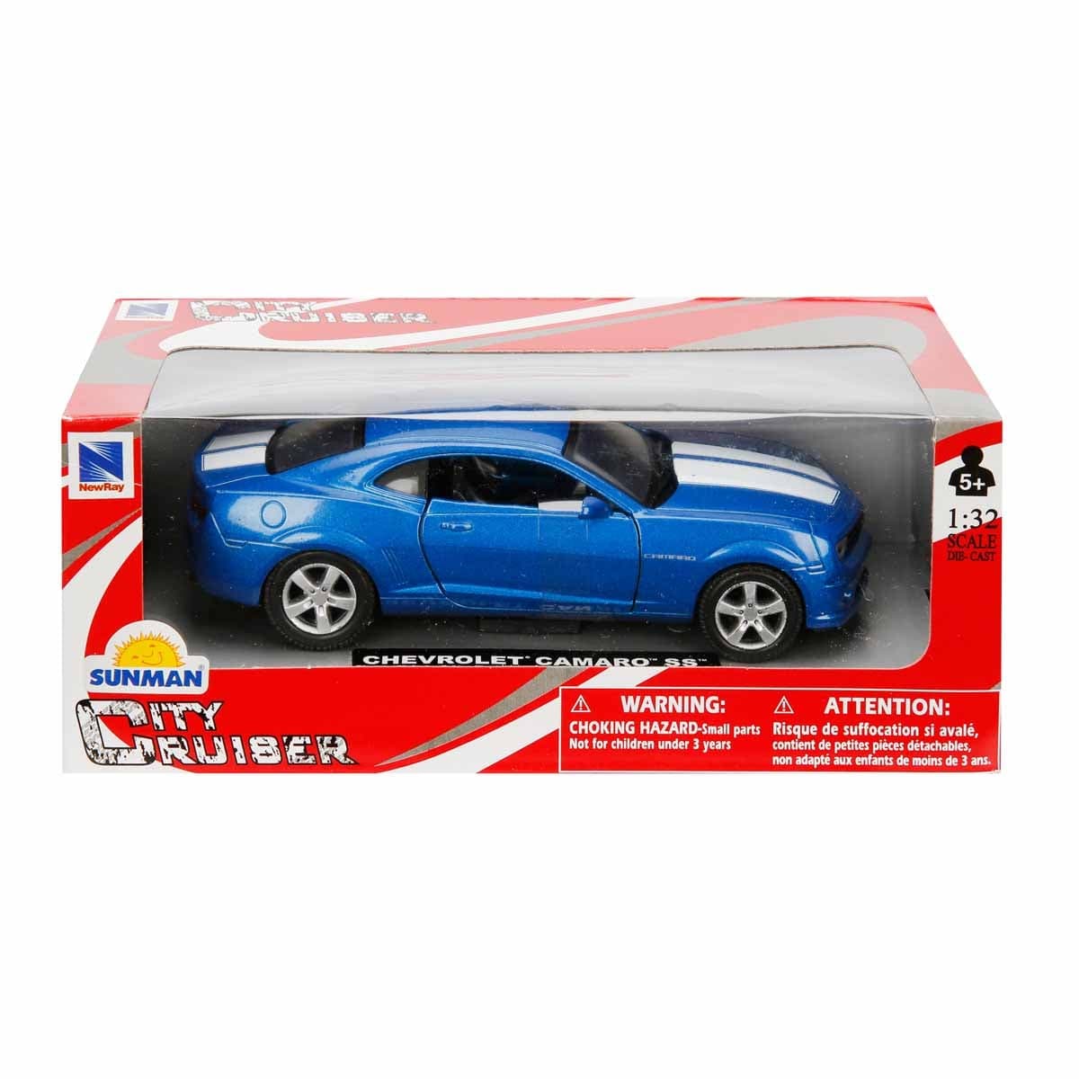 Masina metalica, New Ray,  Chevrolet Camaro SS, Albastru, 1:32