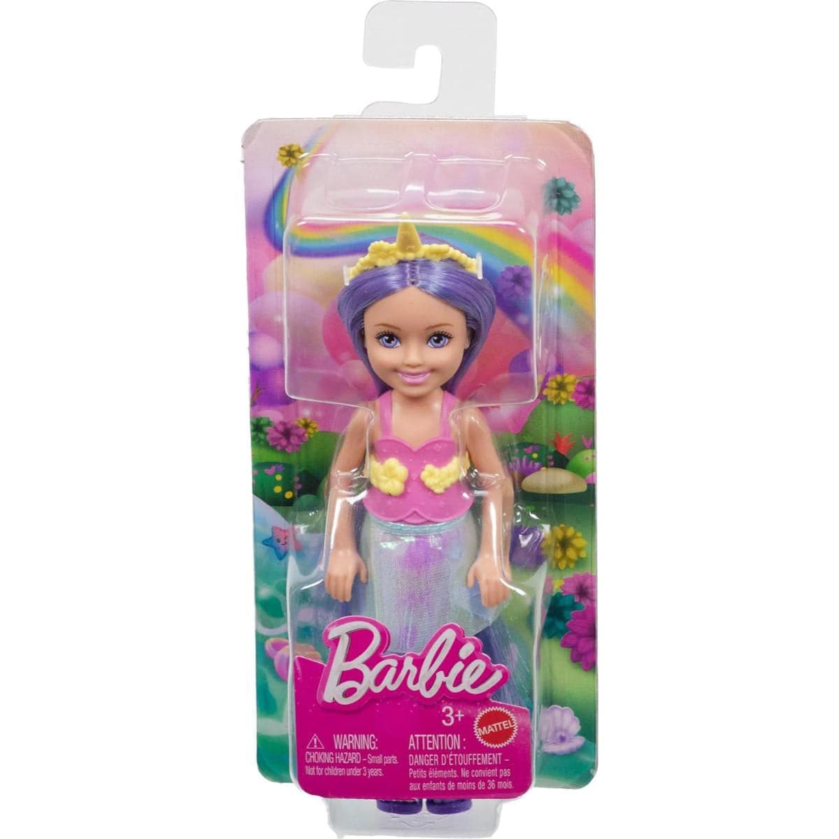 Papusa Barbie, Unicorn Chelsea Fantasy, Mov, JKH58