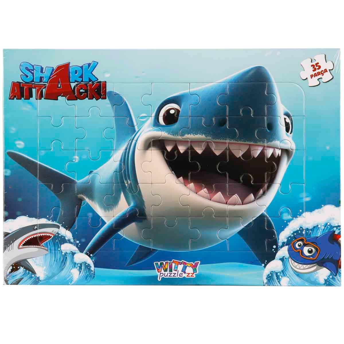 Puzzle Witty Puzzlezz, Rechin, 35 piese