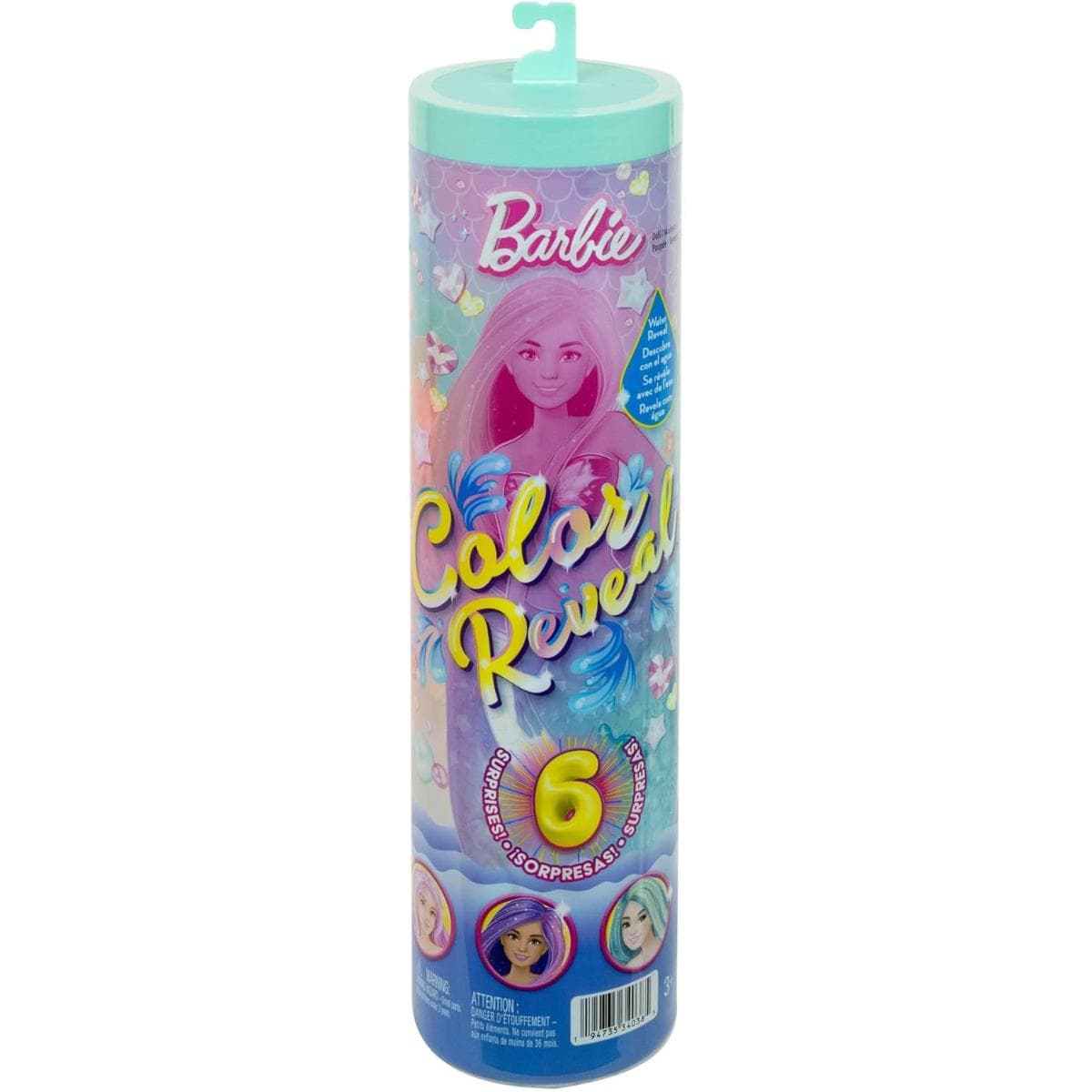 Papusa sirena, Barbie, Color Reveal, JMW61