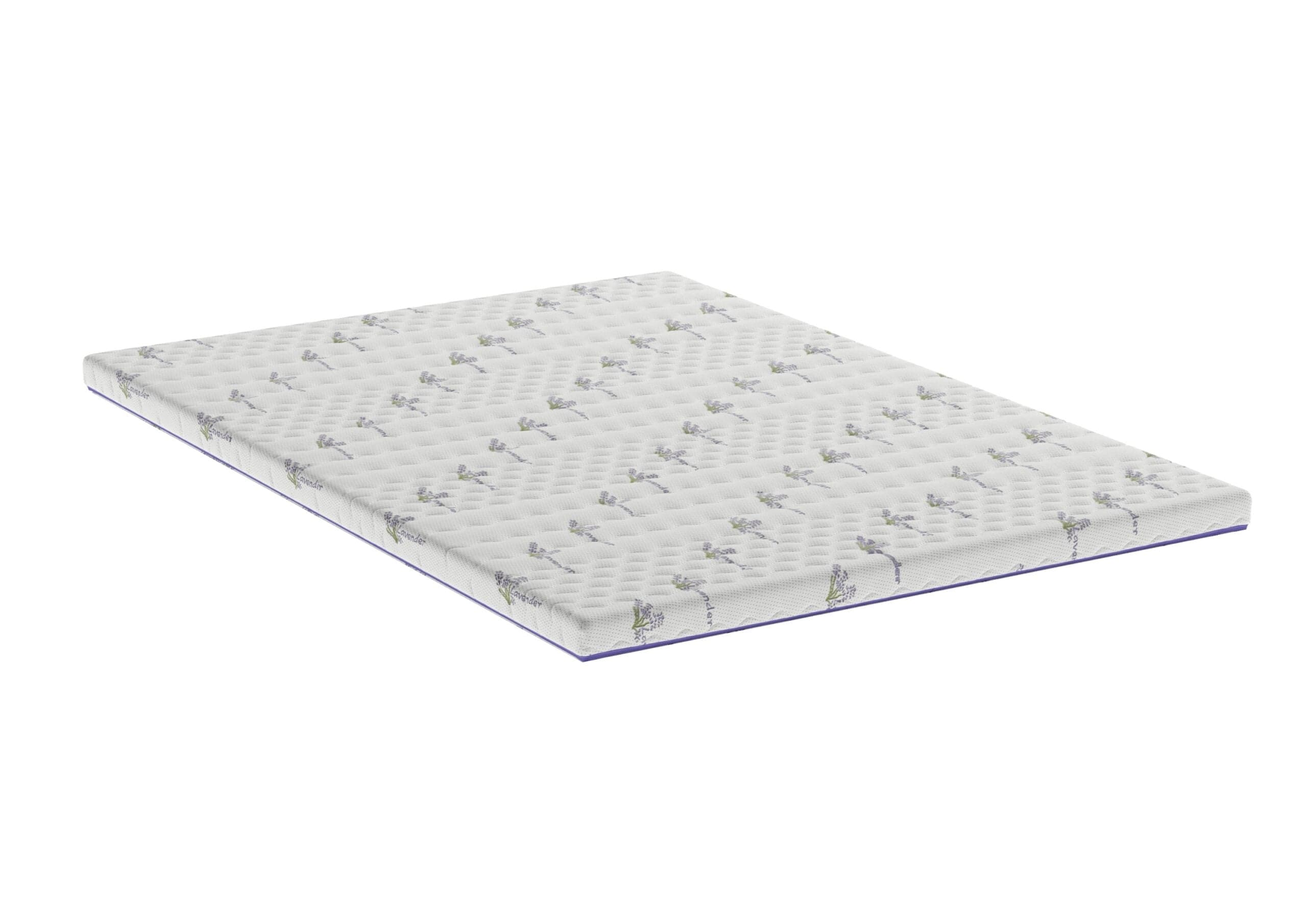 Topper cu spuma poliuretanica Superconfort Lavant 7 Zone 160x200, husa detasabila si lavabila, tratament lavanda, fermitate medie