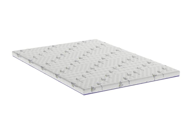 Topper cu spuma poliuretanica Superconfort Lavant 7 Zone 160x200, husa detasabila si lavabila, tratament lavanda, fermitate medie