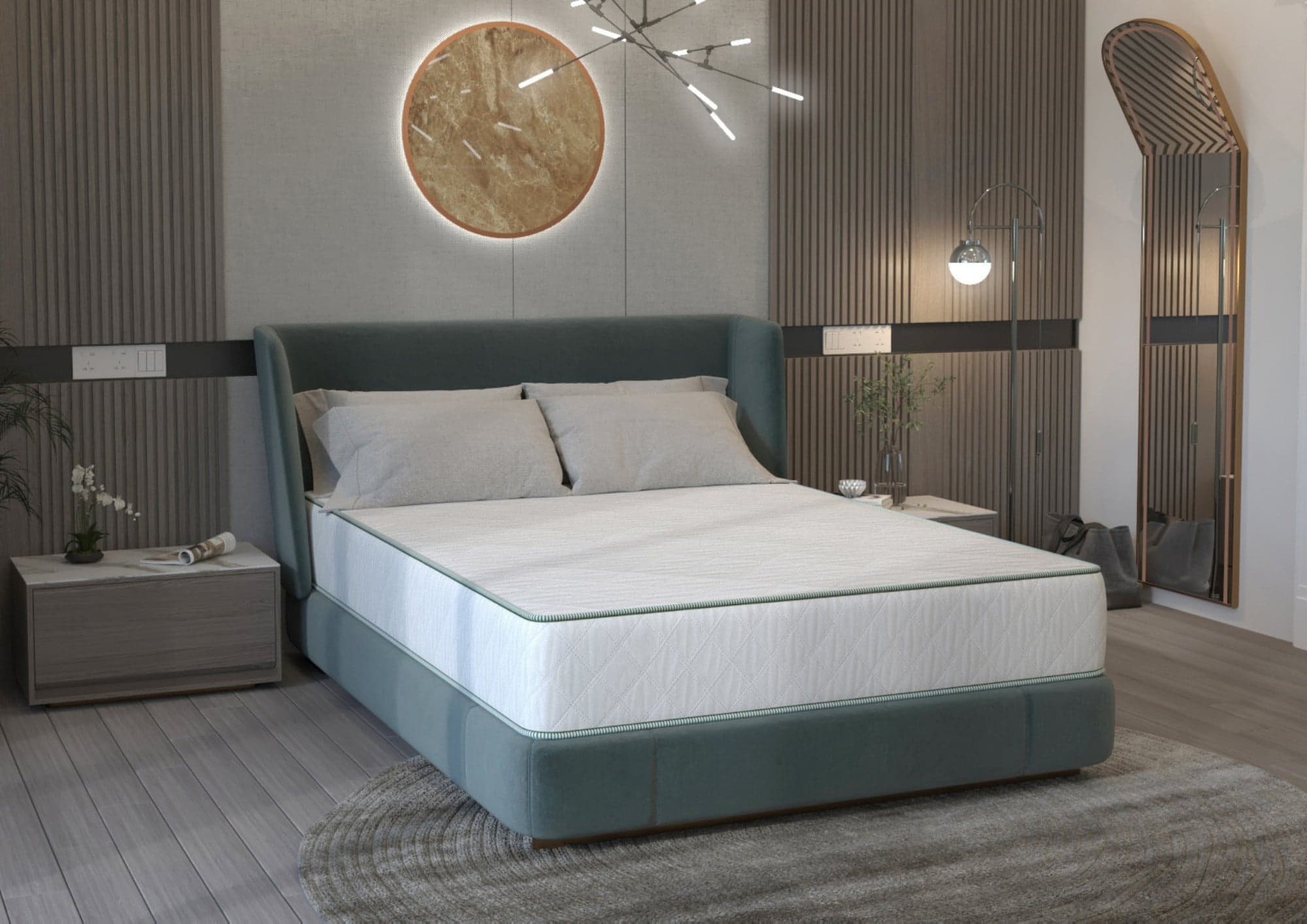 Saltea cu arcuri SomnART LETTO Plus 90x200, înălțime 24 cm, ortopedică, husă matlasată, duritate tare