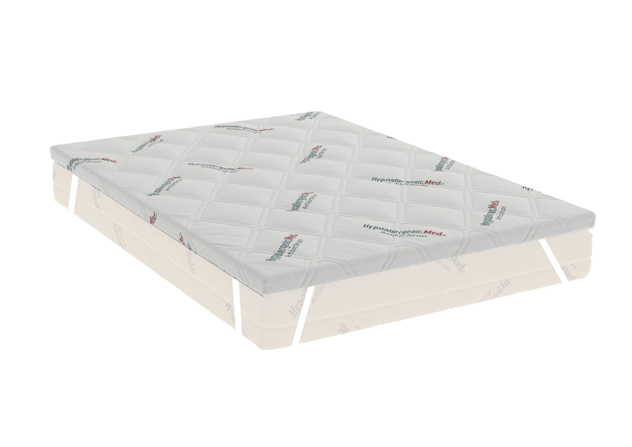Topper HypoallergenicMed Antibacteria, 140x190x7, cu elastic, husa detasabila, lavabila si  certificata Ultra-Fresh Antibacterial™