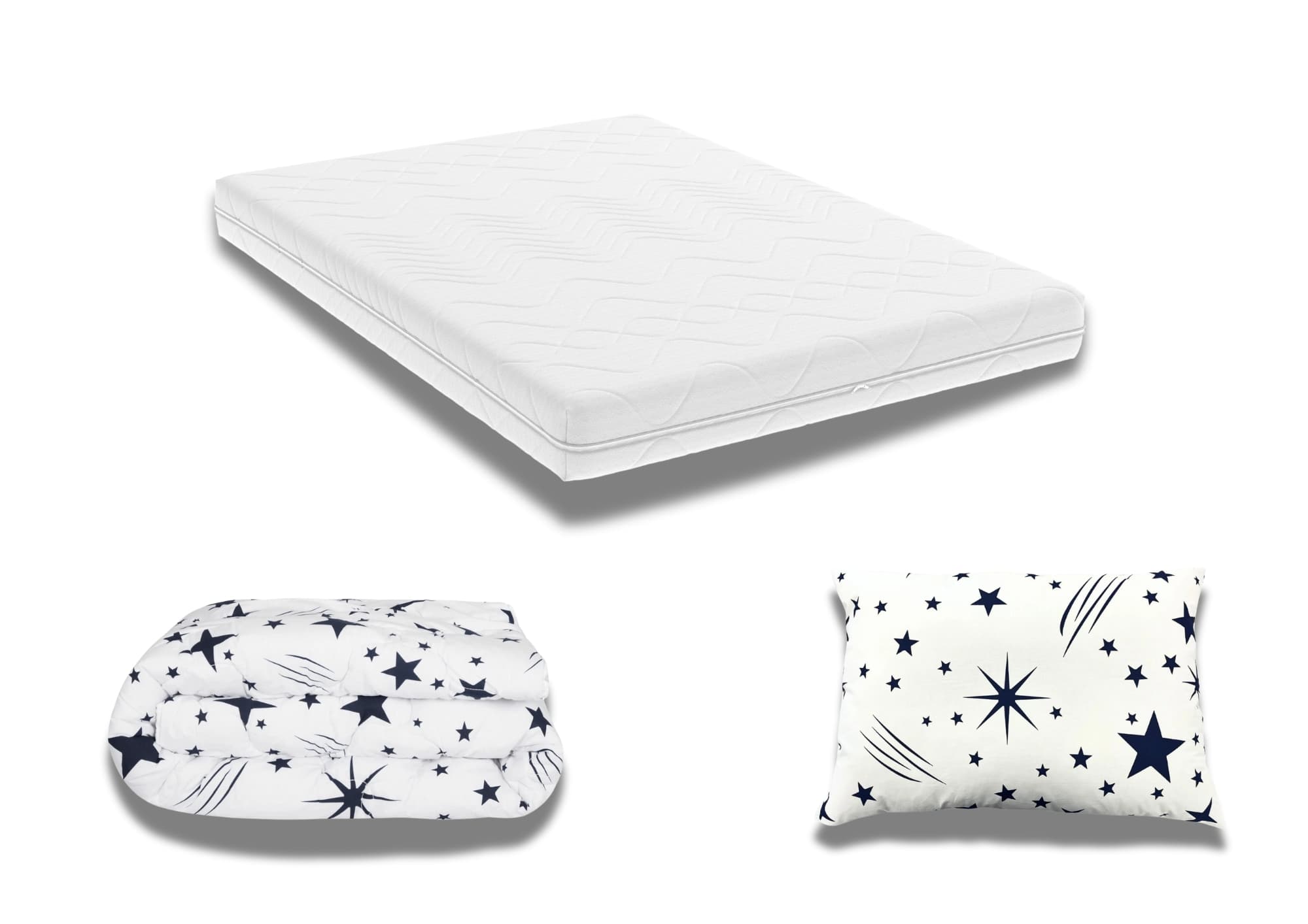 Pachet Promo: Saltea Optimax Ortopedic 90x200x18 + Pilota bumbac Stelute 150x200 + 1 Perna bumbac Stelute 50x70