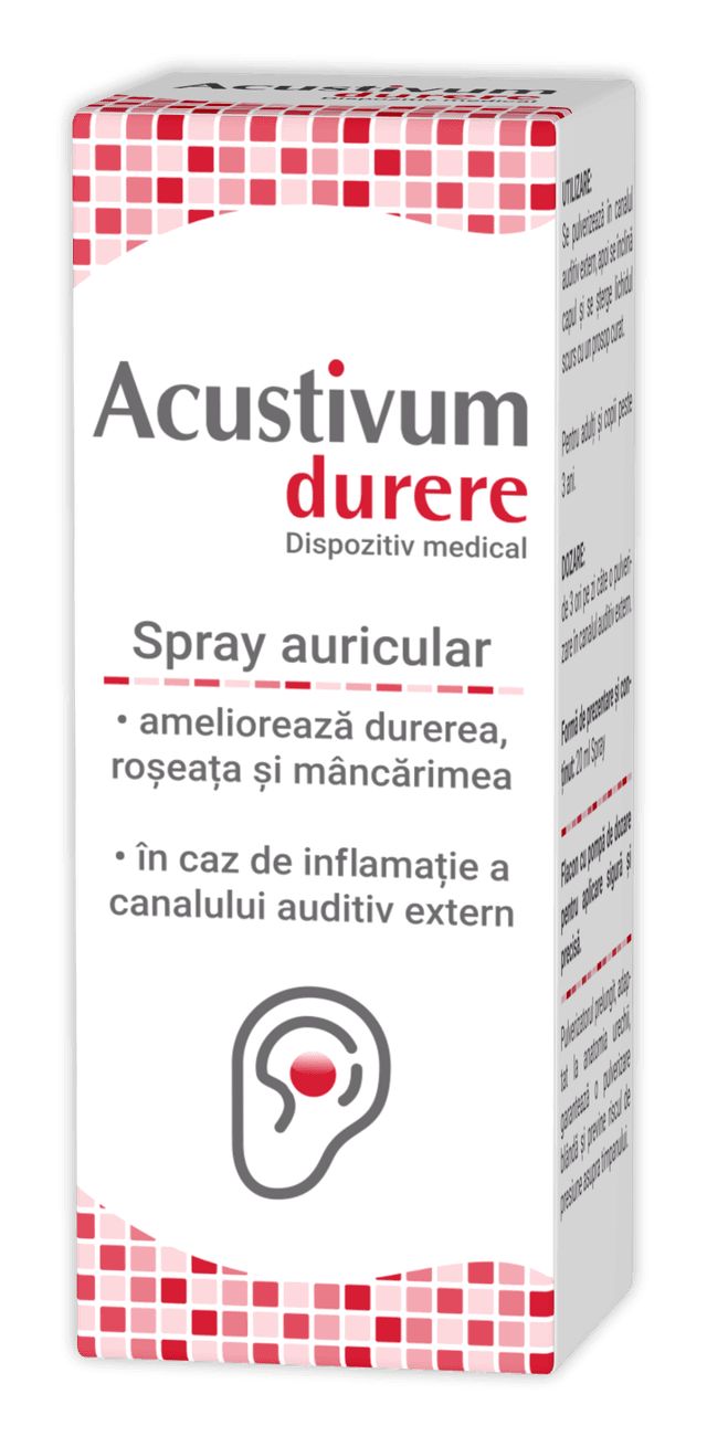 Spray auricular Acustivum durere, 20 ml, Zdrovit