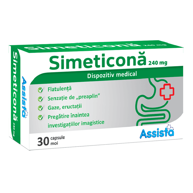 Simeticona 240 mg, 30 capsule moi, Assista