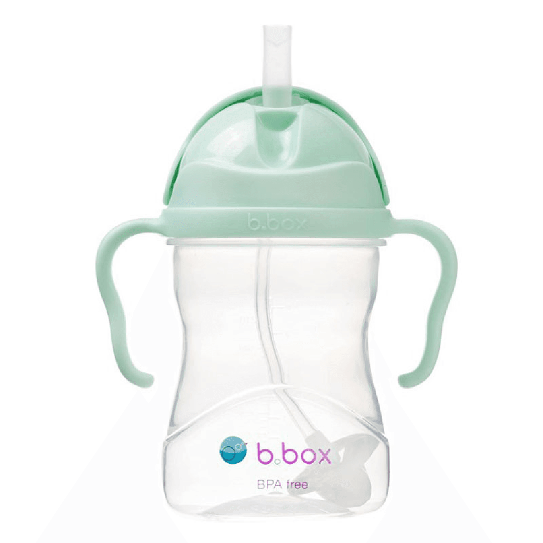Cana cu pai, 6 luni+, Verde Fistic, 240 ml, B.Box