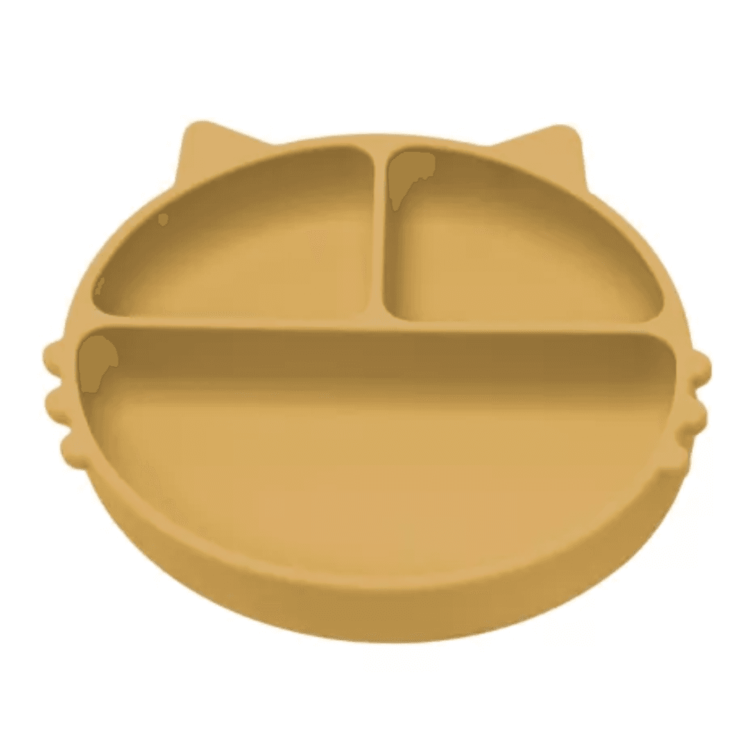 Farfurie compartimentata din silicon Kitty, 6 luni+, Honey, Appekids