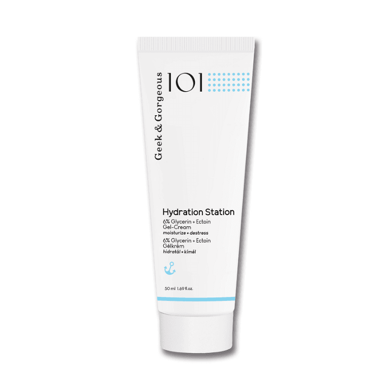 Crema hidratanta 6 % Glicerina + Ectoina Hydration Station, 50 ml, Geek & Gorgeous