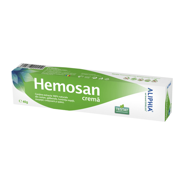 Crema pentru hemoroizi Hemosan, 40g, Aliphia