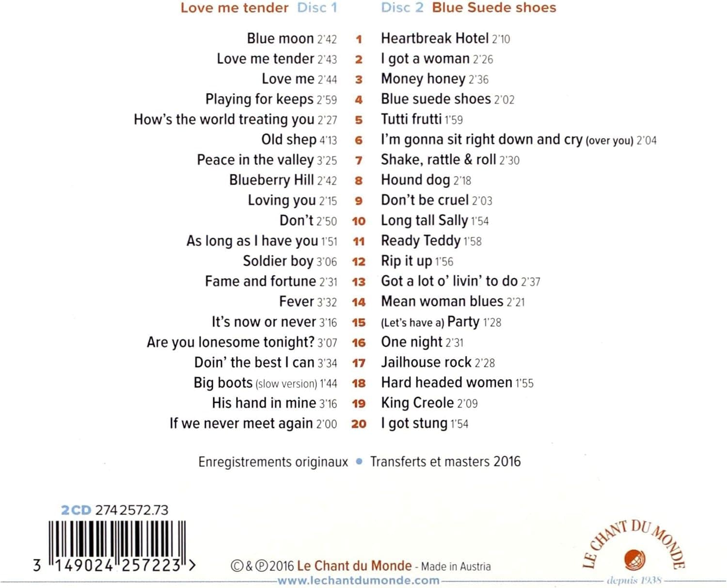 Love Me Tender - Blue Suede Shoes | Elvis Presley