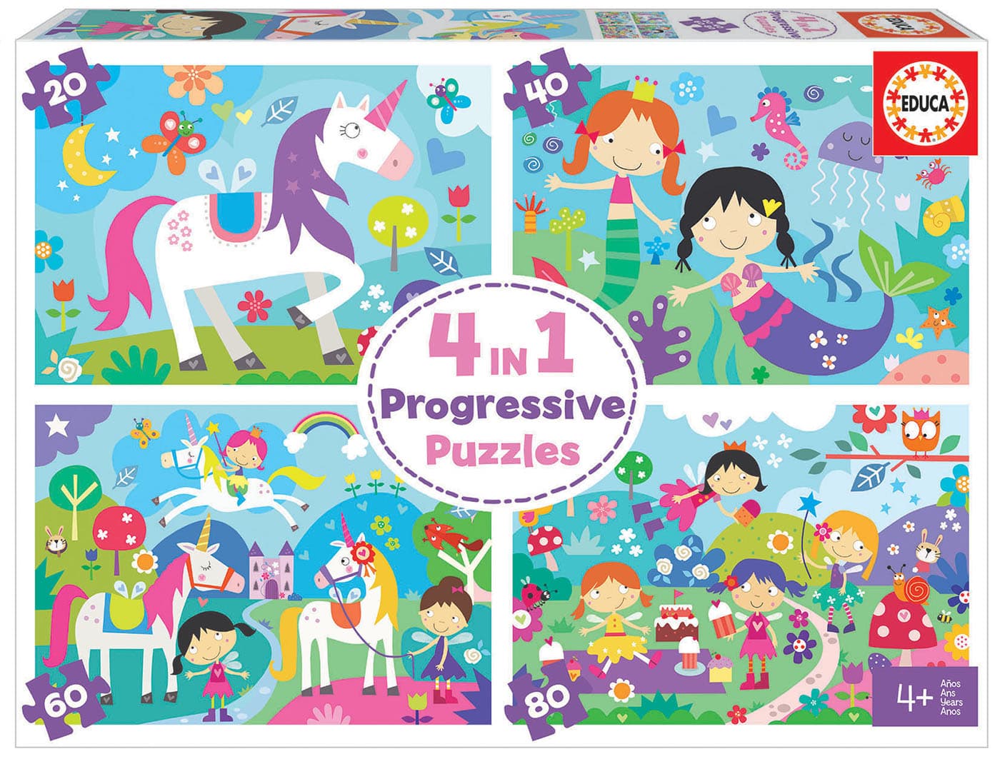 Puzzle 4in1 - Fantasy Friends | Educa