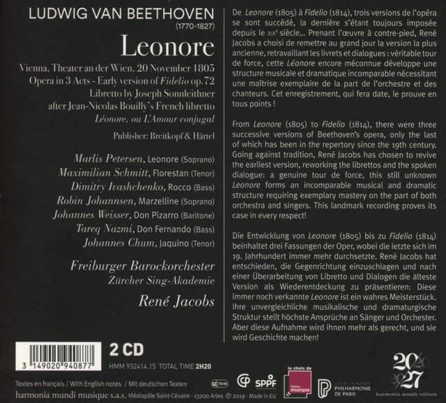 Beethoven: Leonore | Rene Jacobs