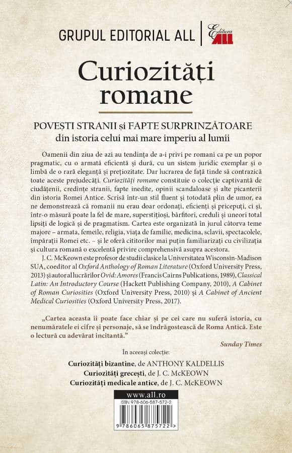 Curiozitati romane | J.C. McKeown