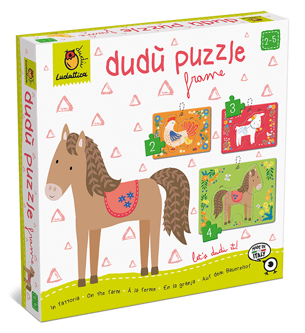 Puzzle educativ - Dudu Puzzle Frame: Animalele de la ferma | Ludattica