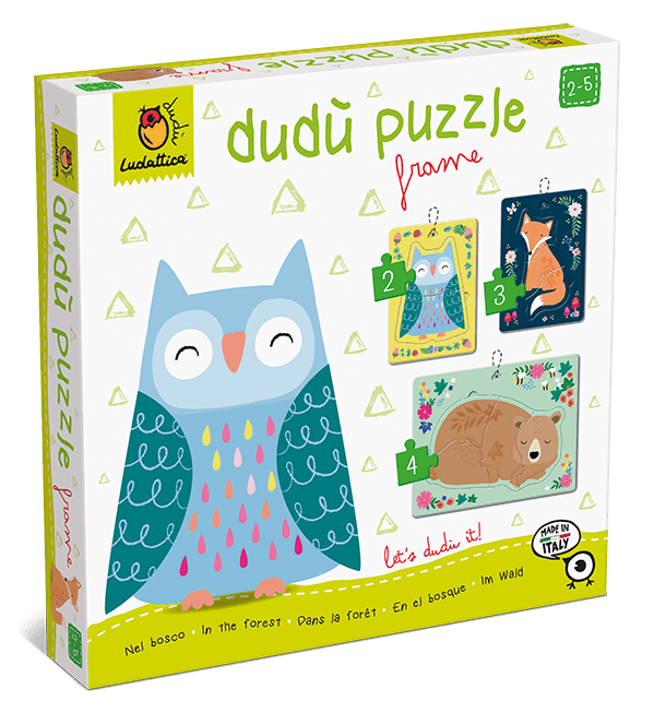 Puzzle educativ - Dudu Puzzle Frame: Animale din padure | Ludattica