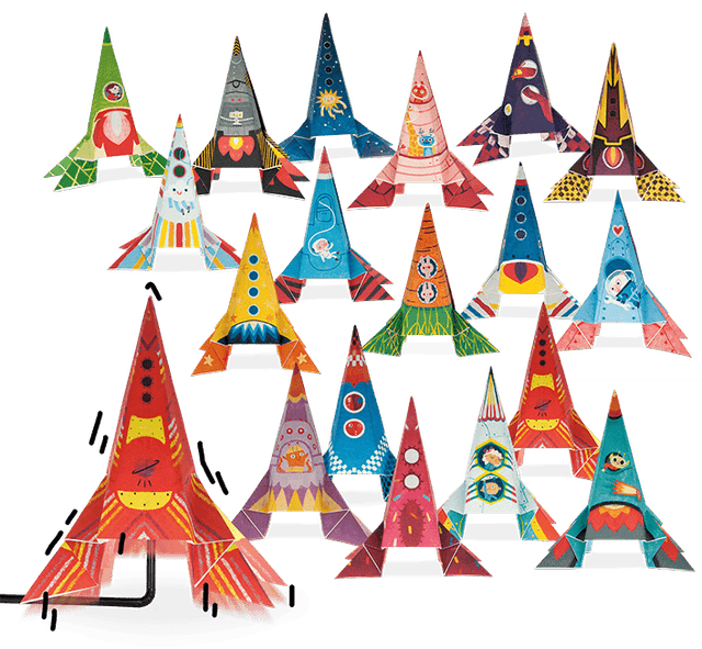 Set creativ - Easy Origami - Rachete | Ludattica