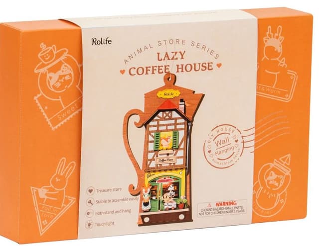 Puzzle tablou 3D - Cafenea | Robotime