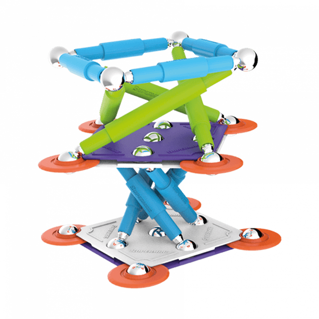 Set de constructie magnetic Color - 48 piese | Supermag