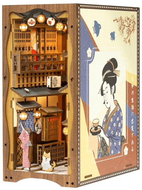 Book Nook. Puzzle 3D - Cotor de carte DIY - Under the Sakura Tree | Robotime