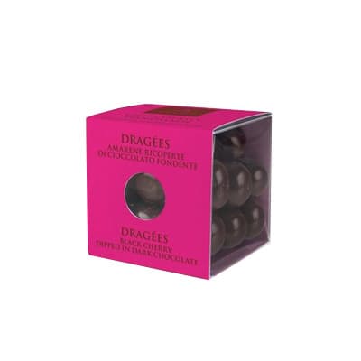 Drajeuri visine glazurate cu ciocolata neagra | T'A Milano