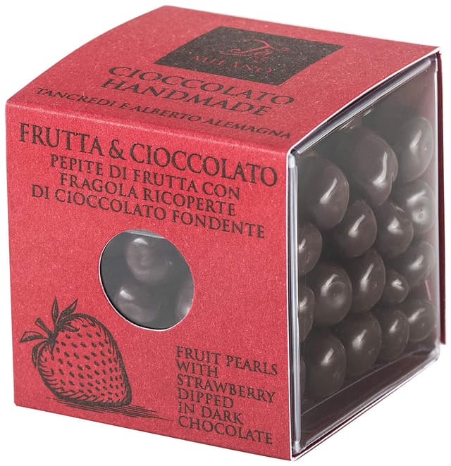 Bomboane cu ciocolata neagra si capsuni - Frutta & Cioccolato | T'a Milano