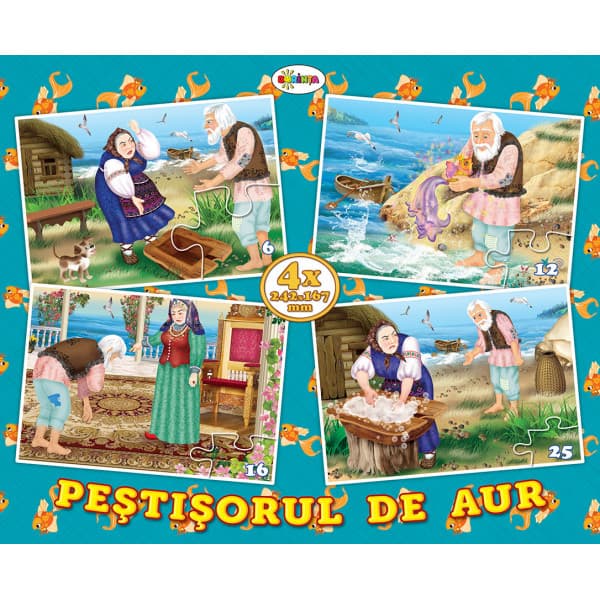 Puzzle Pestisorul de aur - 4 imagini | Dorinta