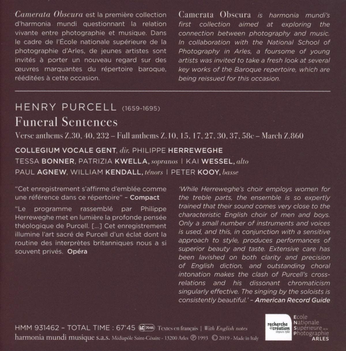 Purcell: Funeral Sentences | Philippe Herreweghe