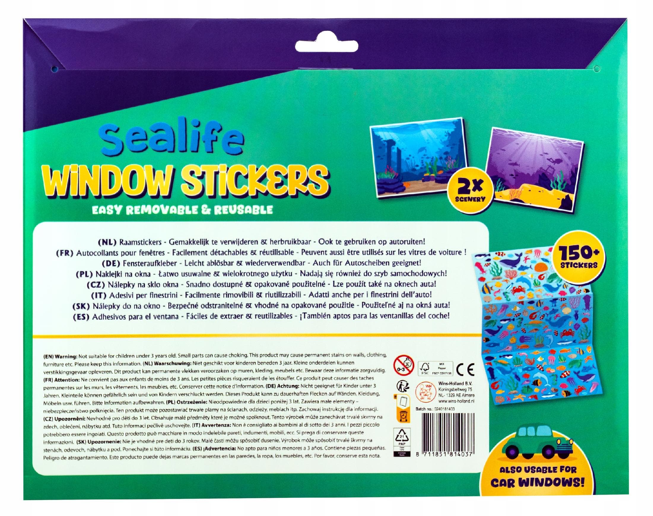 Autocolante pentru fereastra - Sealife Window Stickers | Wins Holland