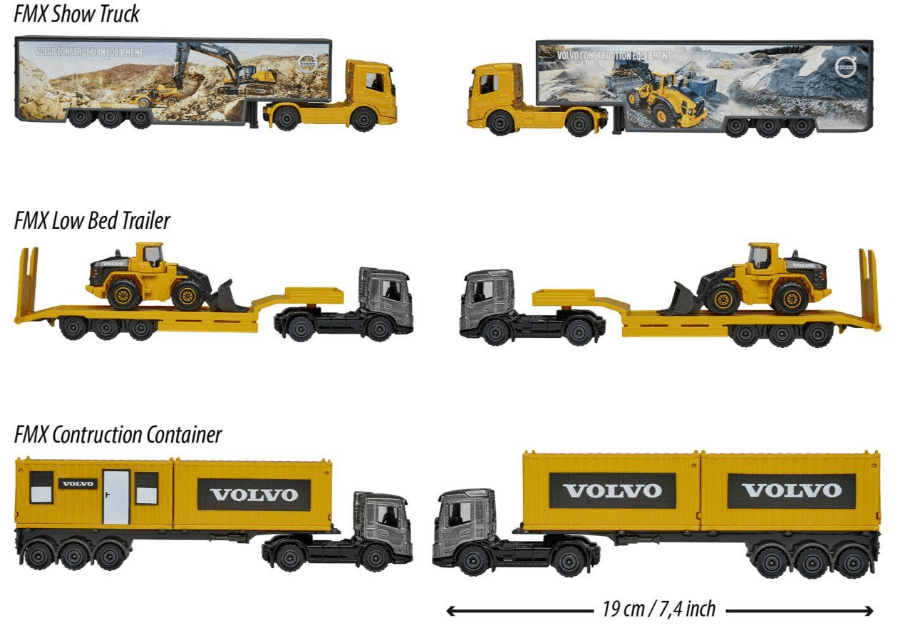 Camion metalic - Volvo Constructions, mai multe modele | Majorette