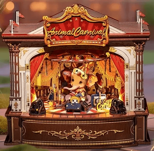 Puzzle 3D 294 piese - Minicasuta de papusi - Corner Coffee Shop | Cutebee
