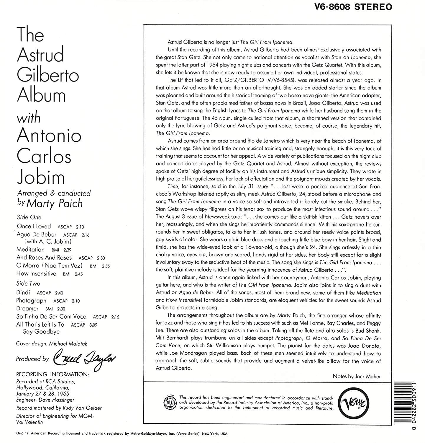 Astrud Gilberto Album - Vinyl | Astrud Gilberto