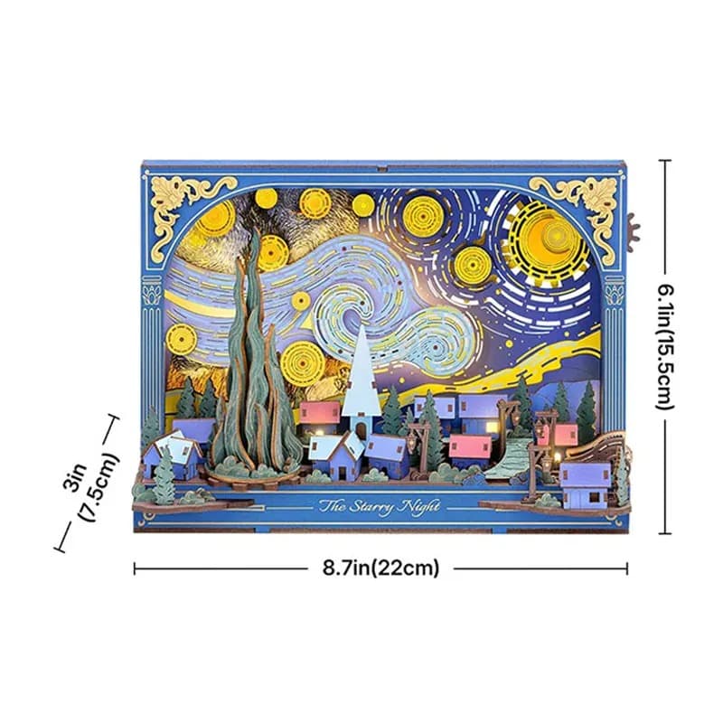 Diorama. Puzzle 3D - The Starry Night, 238 piese | Robotime