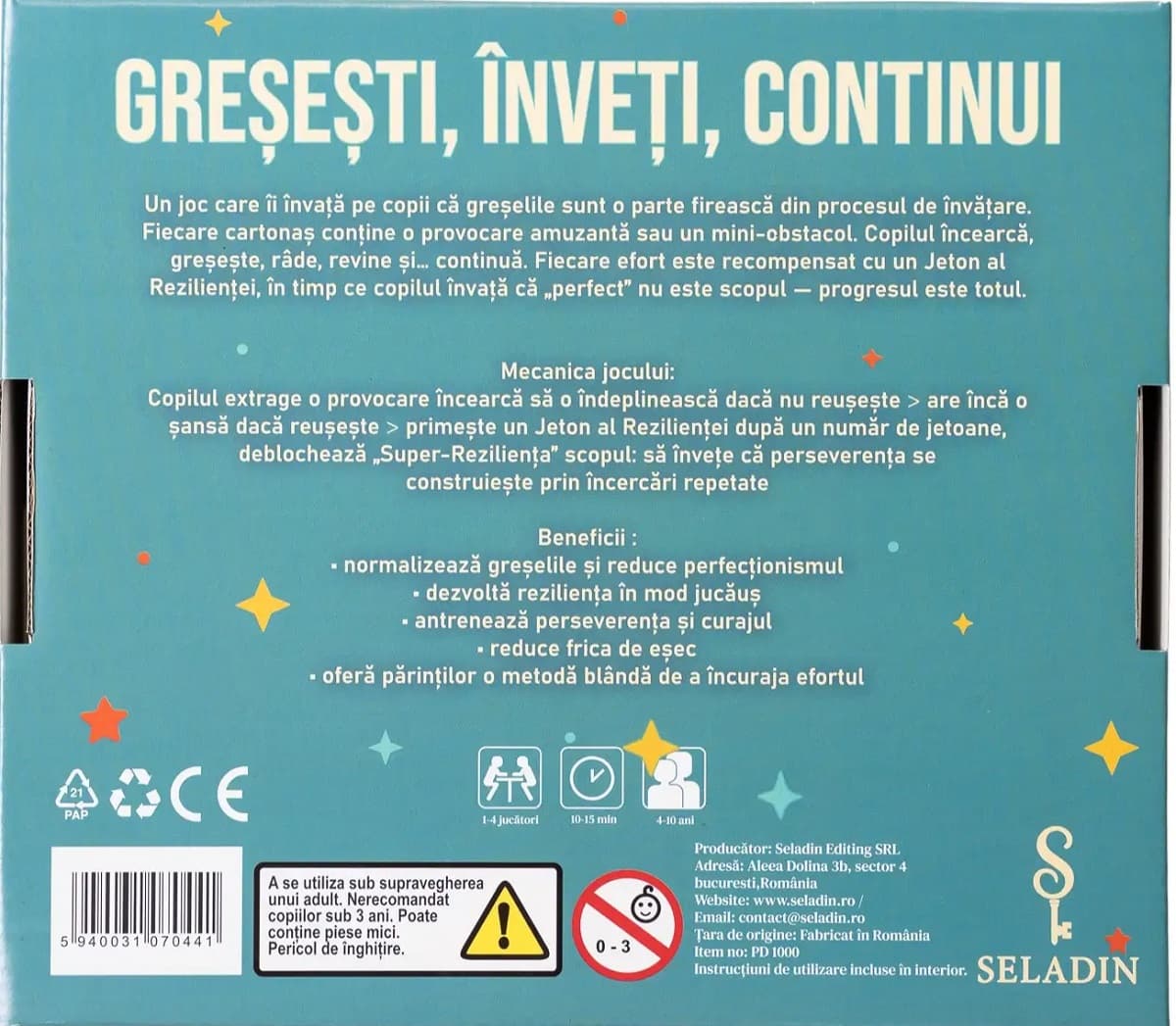Joc educativ - Gresesti, Inveti, Continui | Seladin