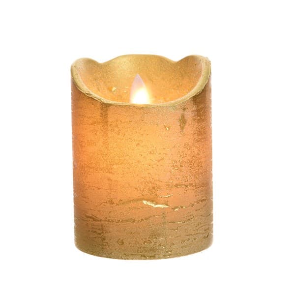 Decoratiune - LED Wax Waving Candle - Gold, 10 cm | Kaemingk