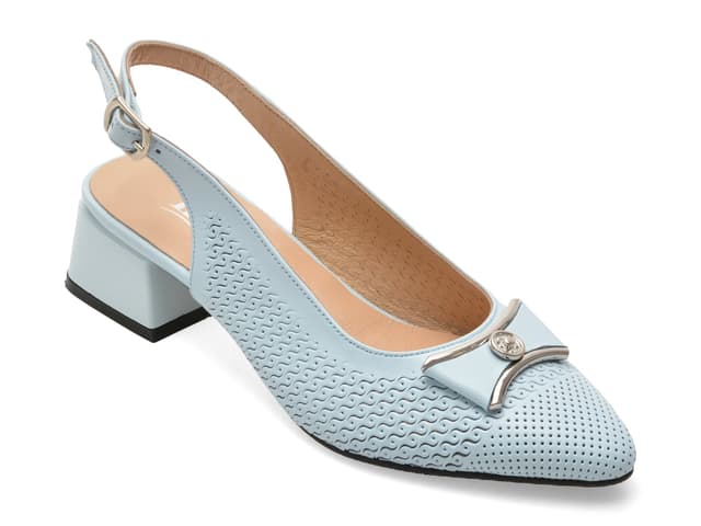 Pantofi eleganti IMAGE albastri, 6192431, din piele naturala