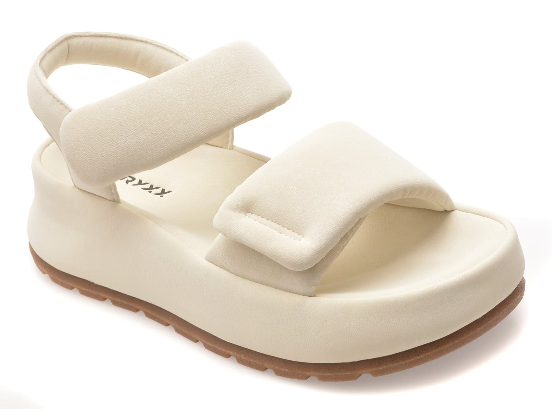 Sandale GRYXX bej, AG80006, din piele ecologica