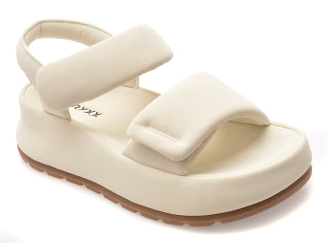 Sandale GRYXX bej, AG80006, din piele ecologica