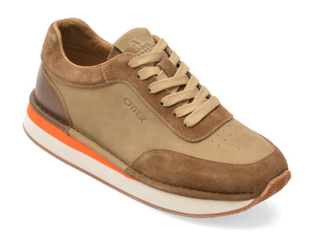 Pantofi sport OTTER gri, J260001, din piele intoarsa