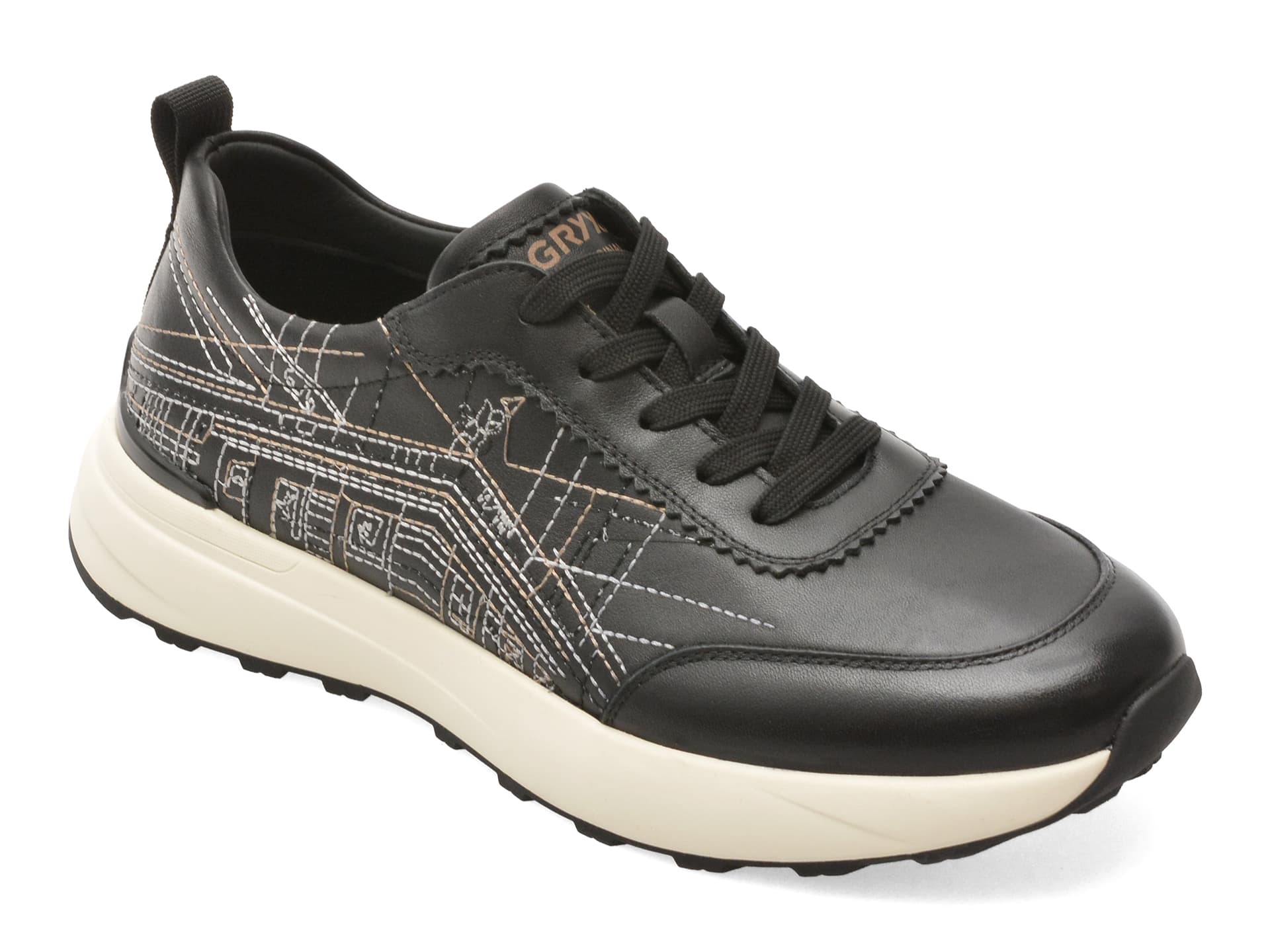 Pantofi sport GRYXX negri, 63511, din piele naturala