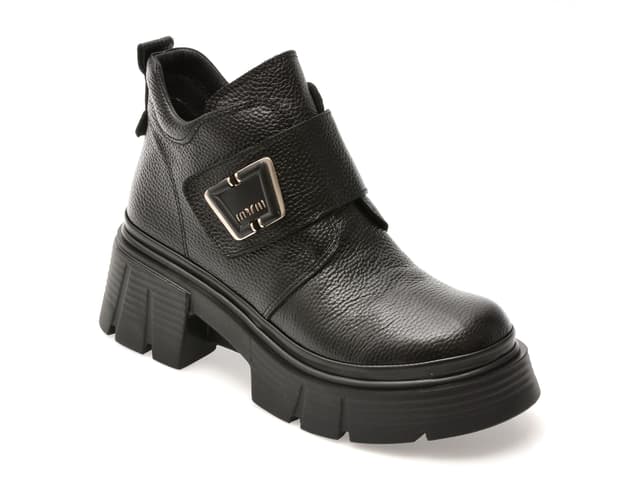Ghete GRYXX negre, 387632, din piele naturala