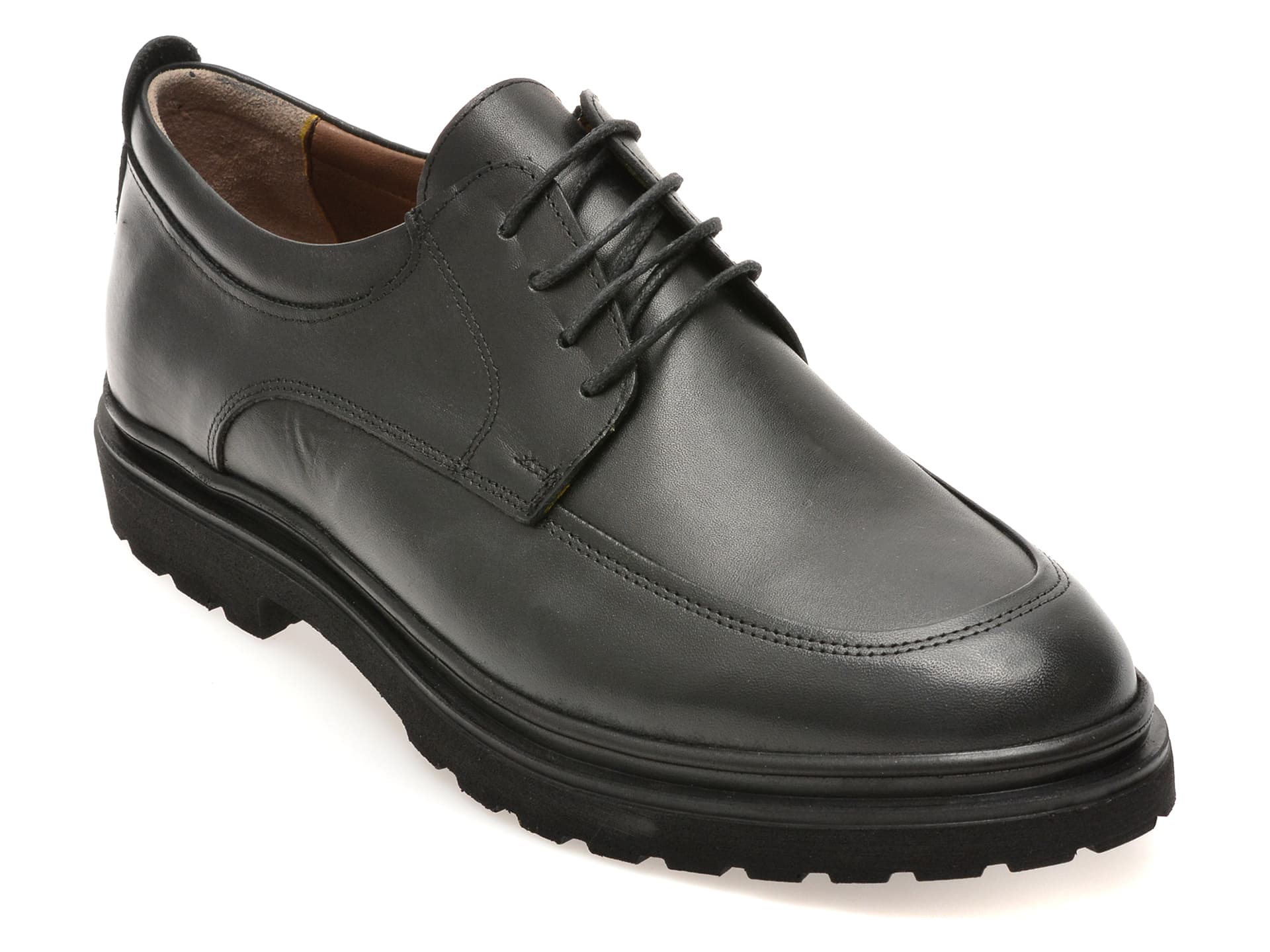 Pantofi BITE THE BULLET negri, RZ311, din piele naturala