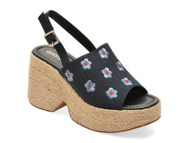 Sandale GRYXX albastre, 979, din material textil