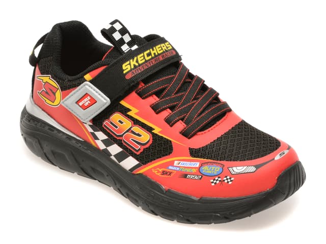 Pantofi sport SKECHERS rosii, 402303L, din material testil